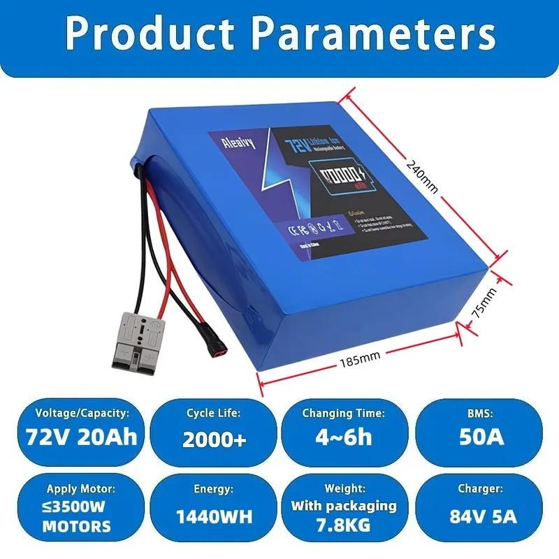 72V 84V 20S4P 20AH 20S6P 30AH  - 72V 40Ah Lifepo4 Battery Pack recensie en prijs